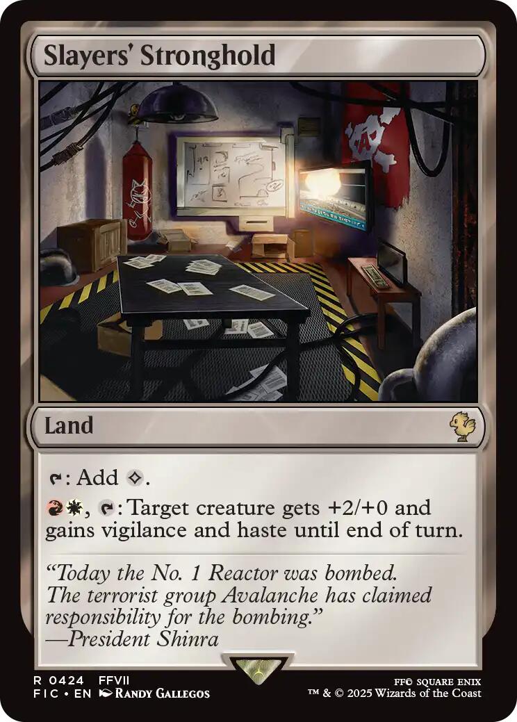 Slayers' Stronghold (Surge Foil) [FINAL FANTASY Commander] | Game Master's Emporium (The New GME)