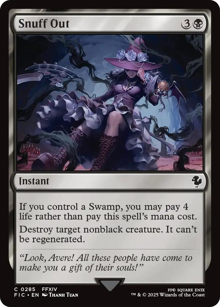 Snuff Out (Surge Foil) [FINAL FANTASY Commander] | Game Master's Emporium (The New GME)