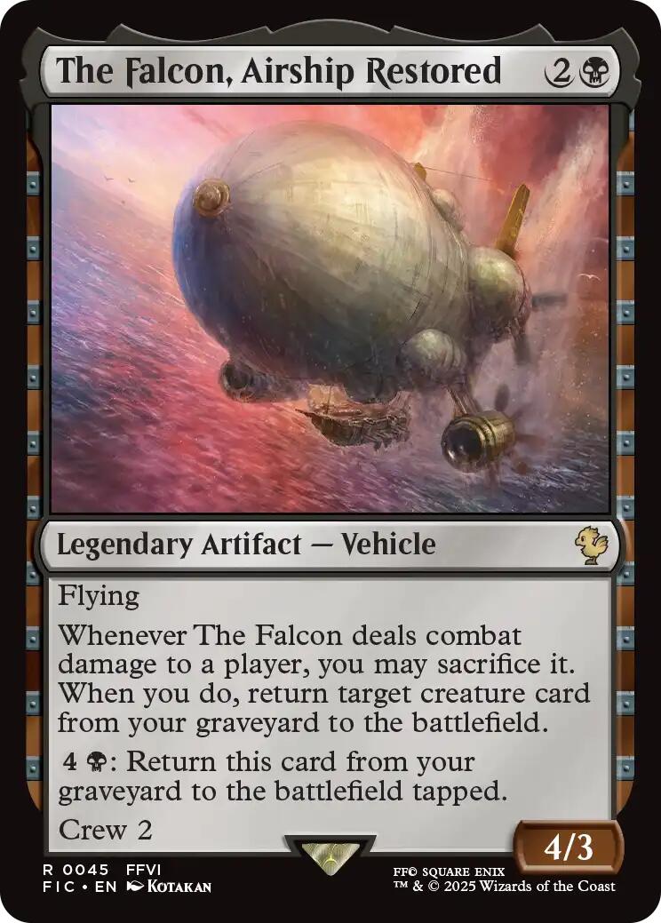 The Falcon, Airship Restored (Surge Foil) [FINAL FANTASY Commander] | Game Master's Emporium (The New GME)