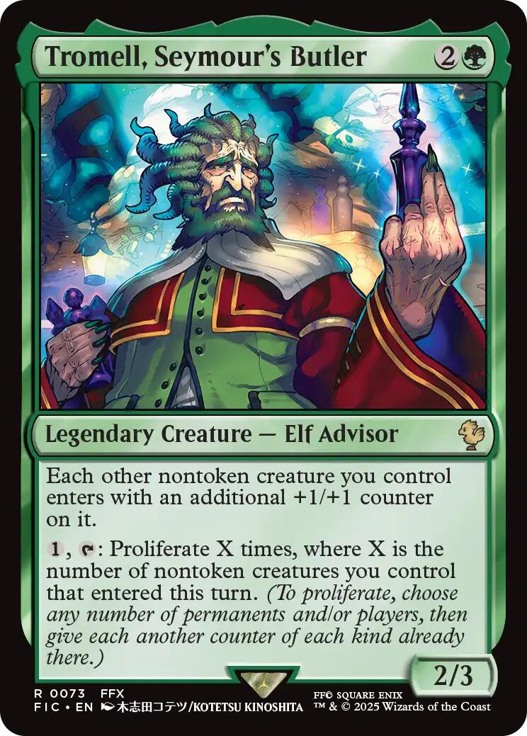 Tromell, Seymour's Butler (Surge Foil) [FINAL FANTASY Commander] | Game Master's Emporium (The New GME)