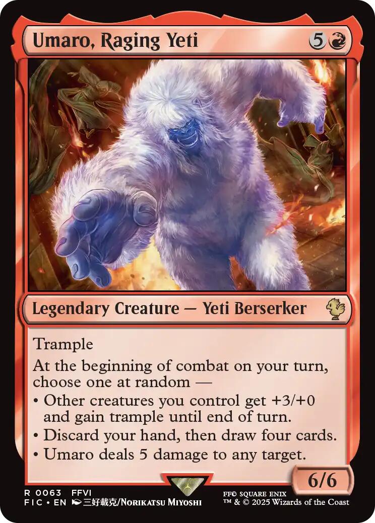 Umaro, Raging Yeti (Surge Foil) [FINAL FANTASY Commander] | Game Master's Emporium (The New GME)
