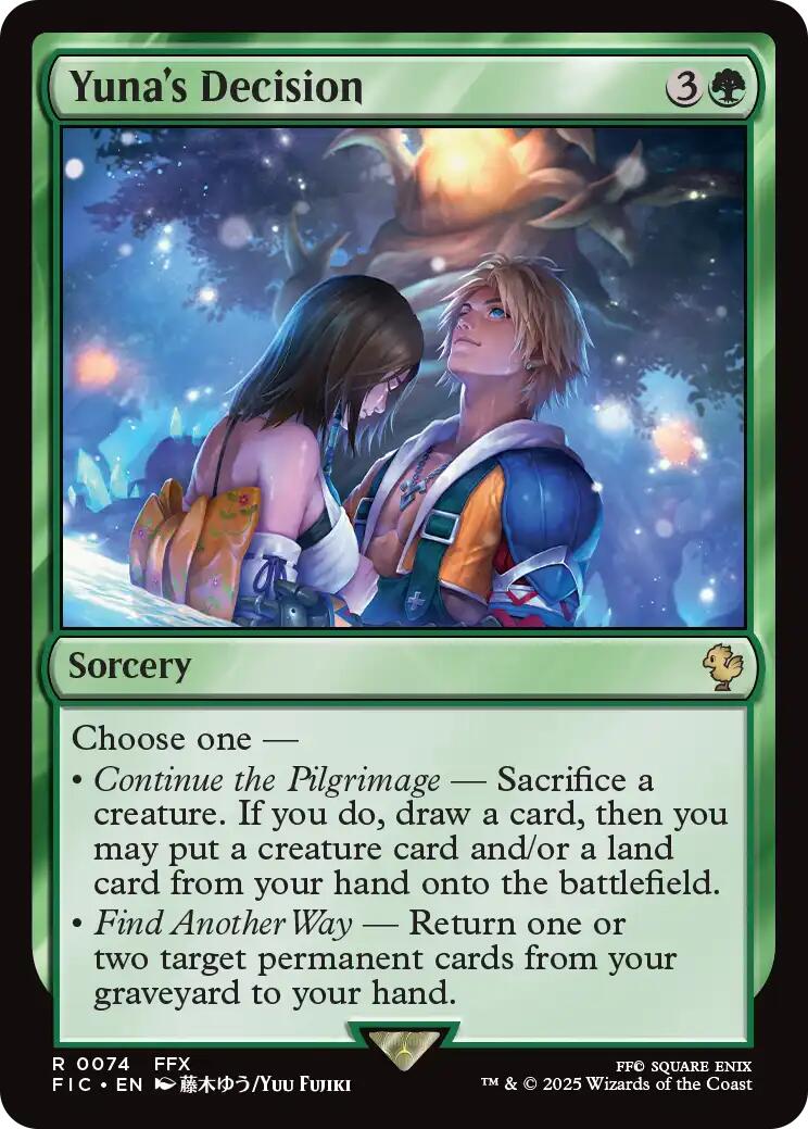 Yuna's Decision (Surge Foil) [FINAL FANTASY Commander] | Game Master's Emporium (The New GME)