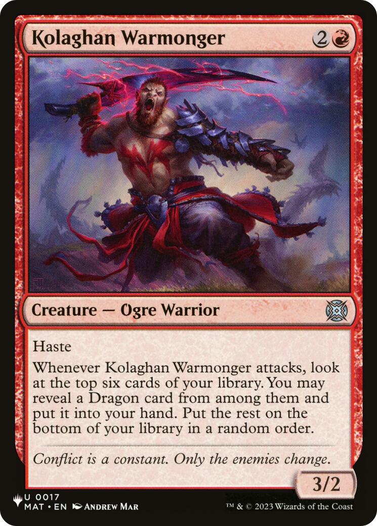 Kolaghan Warmonger [The List] | Game Master's Emporium (The New GME)