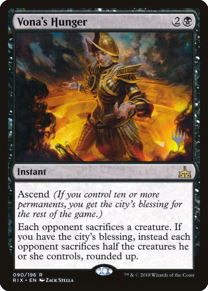 Vona's Hunger (Promo Pack) [Rivals of Ixalan Promos] | Game Master's Emporium (The New GME)