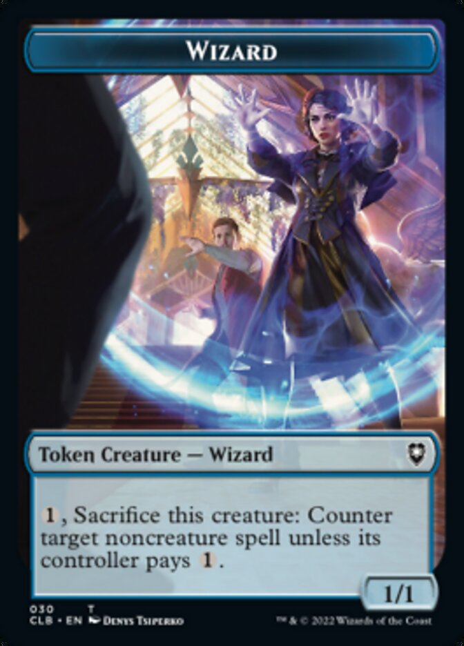 Kor Warrior // Wizard Double-Sided Token [Commander Legends: Battle for Baldur's Gate Tokens] | Game Master's Emporium (The New GME)