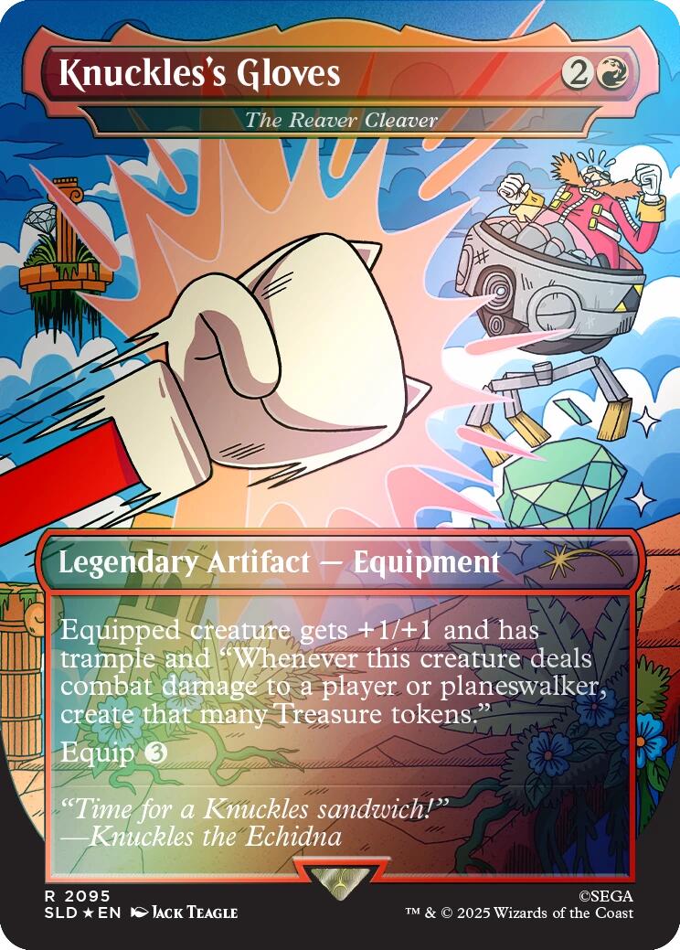 Knuckles's Gloves - The Reaver Cleaver (Rainbow Foil) [Secret Lair Drop Series] | Game Master's Emporium (The New GME)