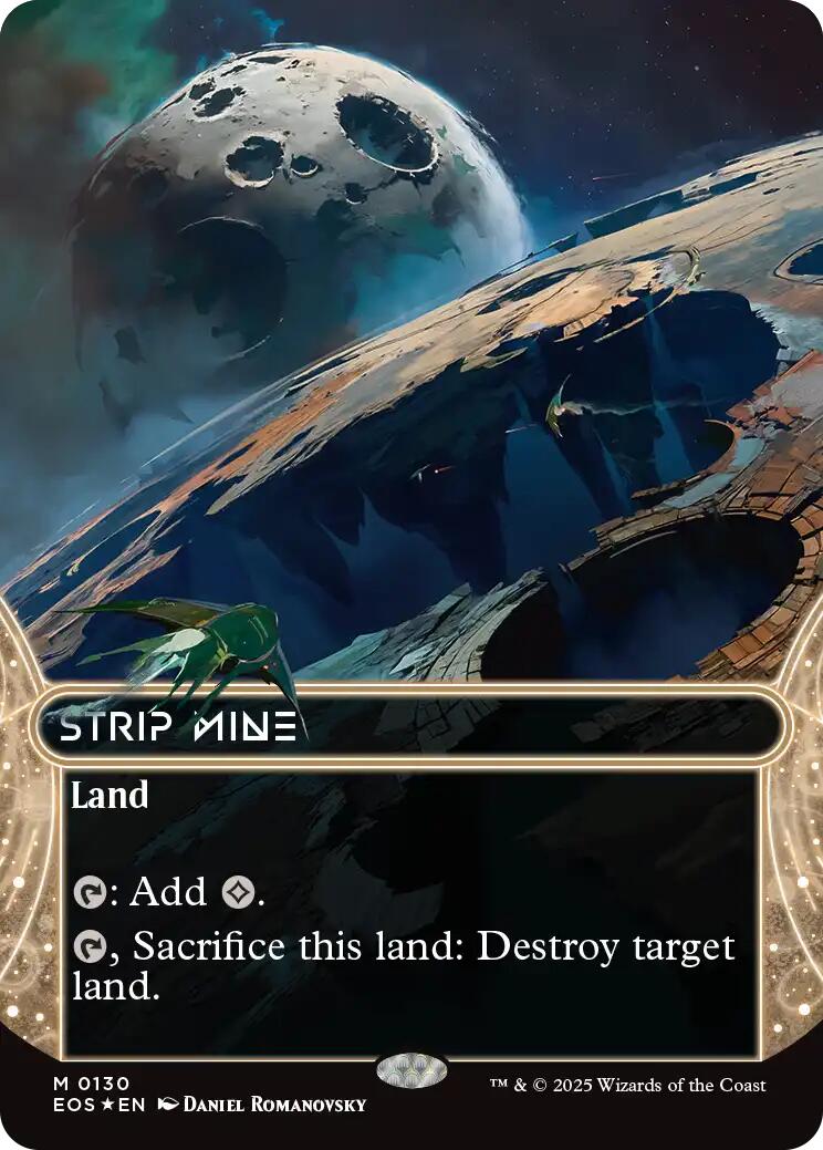 Strip Mine (0130) (Borderless) (Galaxy Foil) [Edge of Eternities: Stellar Sights] | Game Master's Emporium (The New GME)