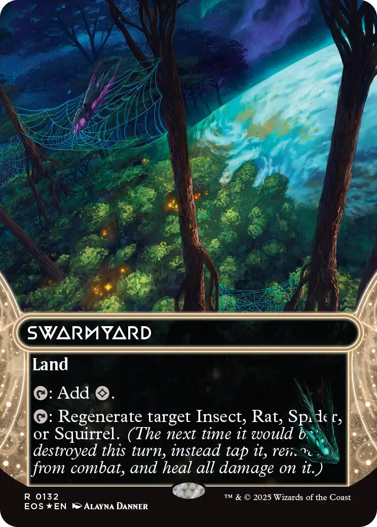 Swarmyard (0132) (Borderless) (Galaxy Foil) [Edge of Eternities: Stellar Sights] | Game Master's Emporium (The New GME)