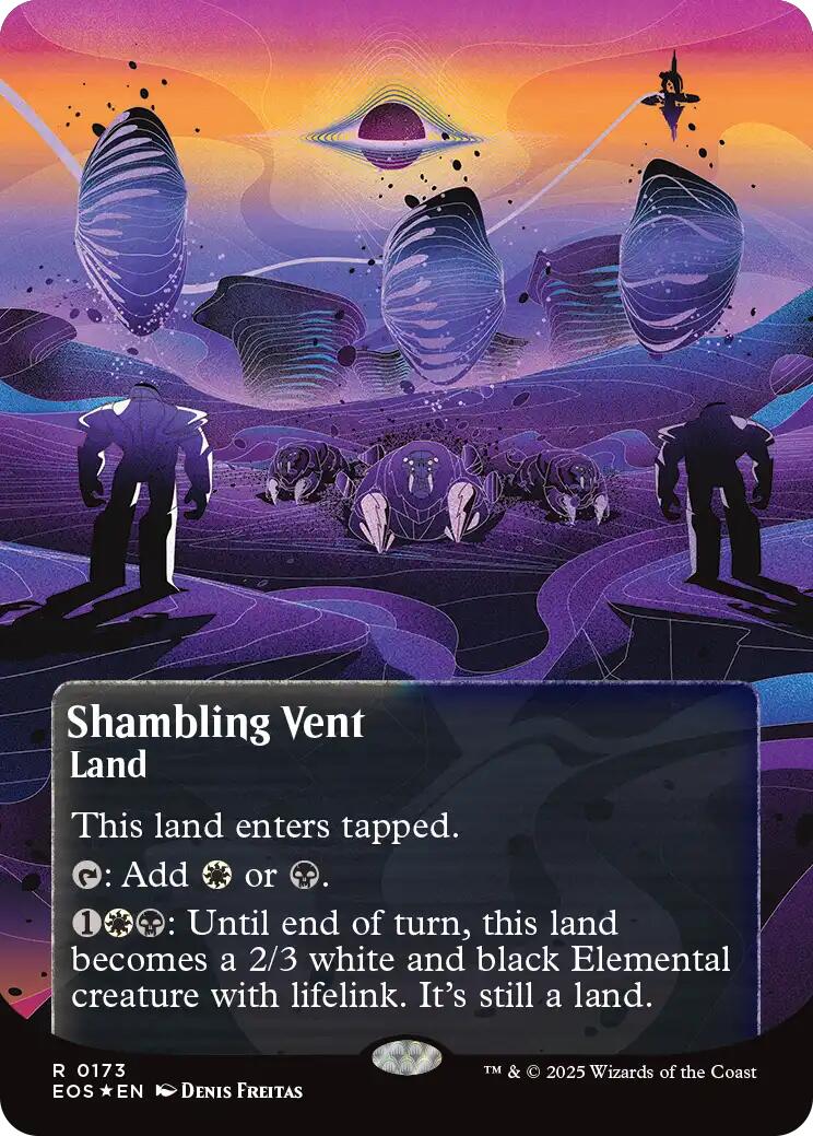Shambling Vent (0173) (Borderless) (Galaxy Foil) [Edge of Eternities: Stellar Sights] | Game Master's Emporium (The New GME)