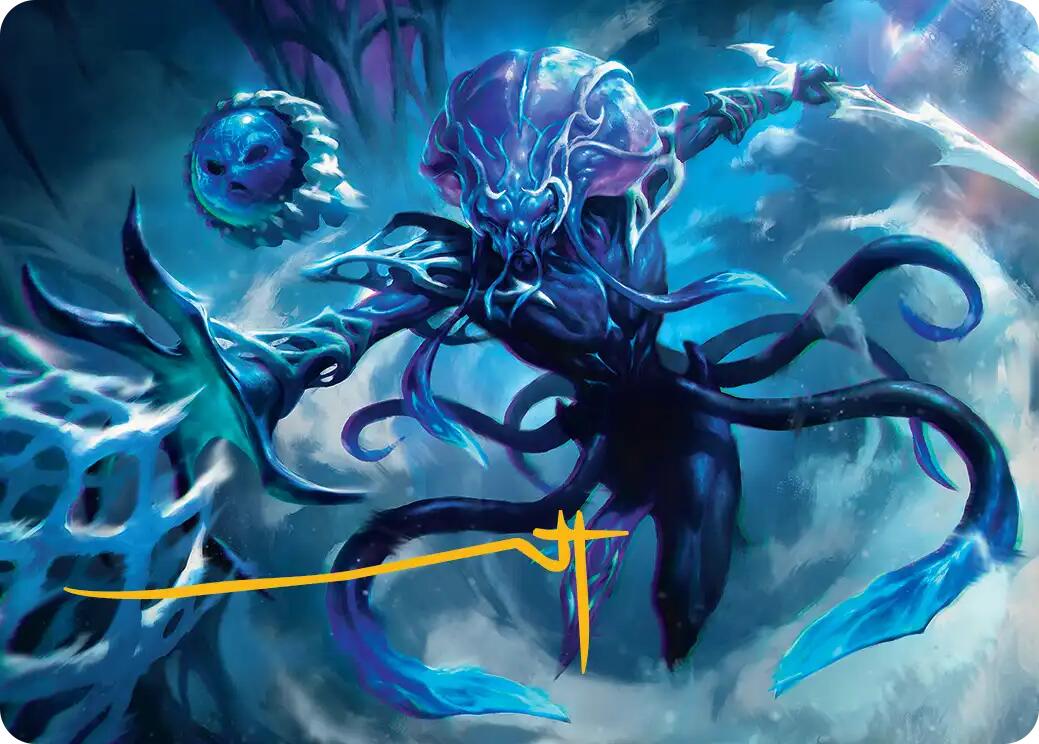 Illvoi Galeblade Art Card (Gold-Stamped Signature) [Edge of Eternities Art Series] | Game Master's Emporium (The New GME)