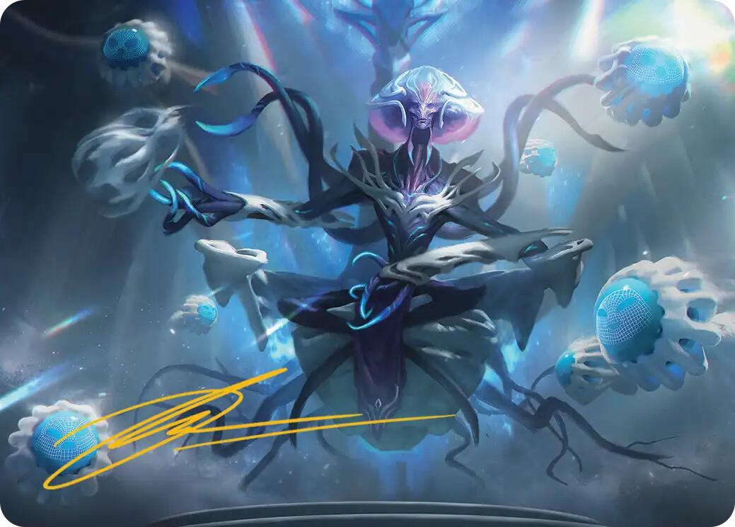 Mm'menon, the Right Hand Art Card (Gold-Stamped Signature) [Edge of Eternities Art Series] | Game Master's Emporium (The New GME)