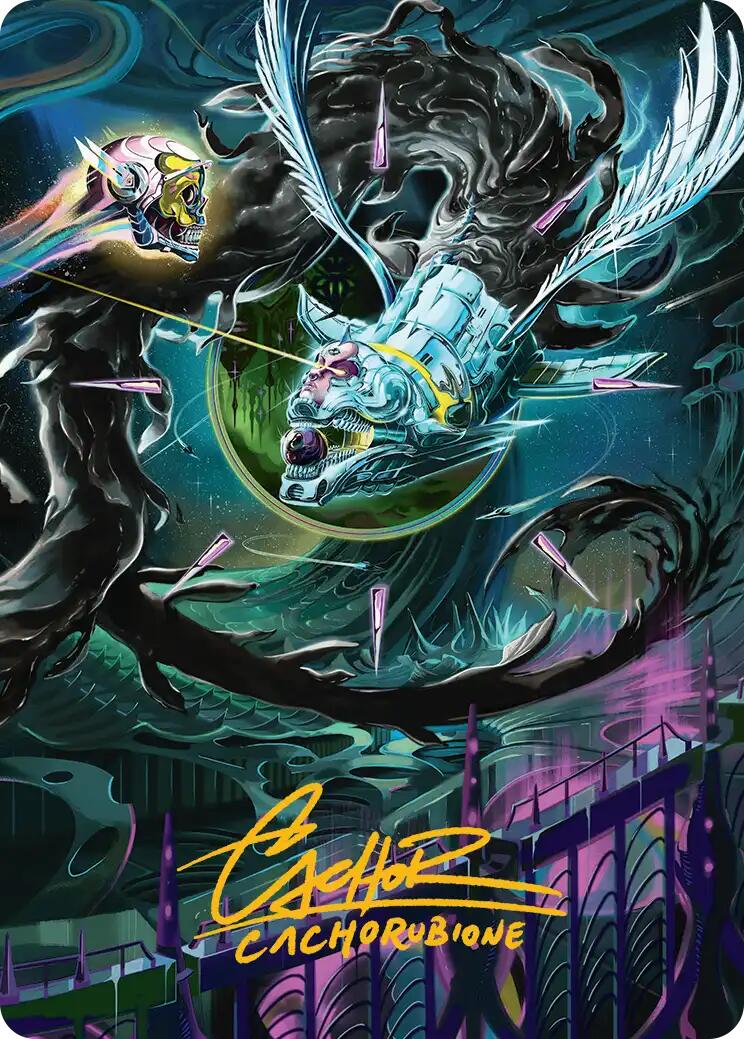 Quantum Riddler Art Card (Gold-Stamped Signature) [Edge of Eternities Art Series] | Game Master's Emporium (The New GME)