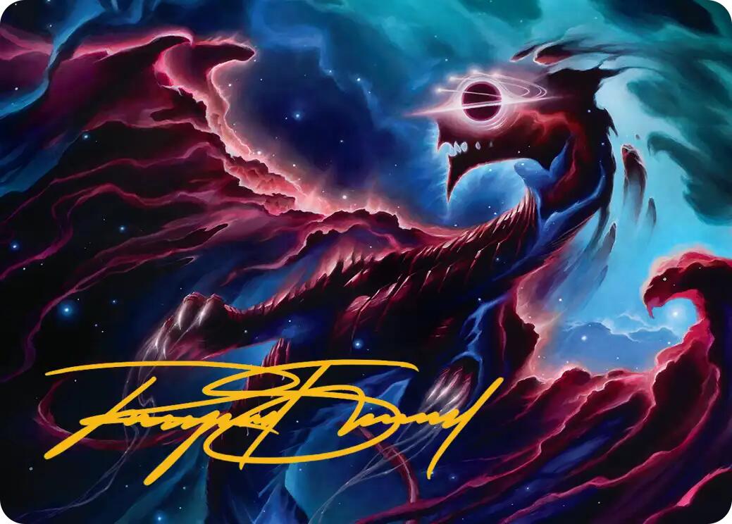 Nova Hellkite Art Card (18/54) (Gold-Stamped Signature) [Edge of Eternities Art Series] | Game Master's Emporium (The New GME)