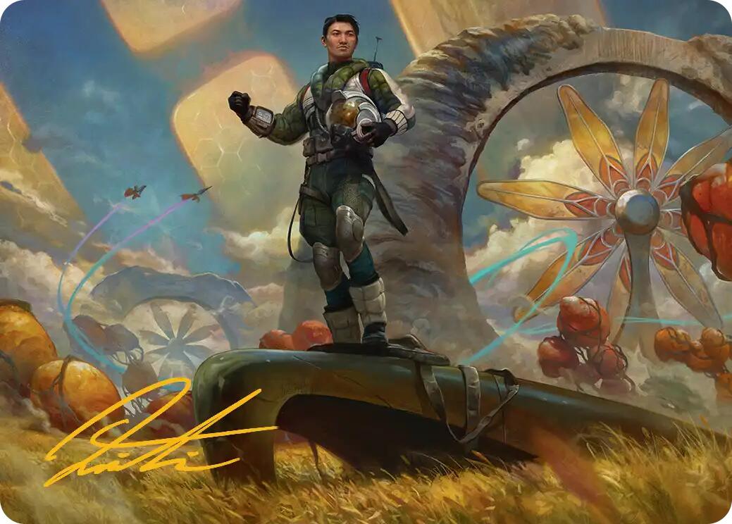 Galactic Wayfarer Art Card (Gold-Stamped Signature) [Edge of Eternities Art Series] | Game Master's Emporium (The New GME)