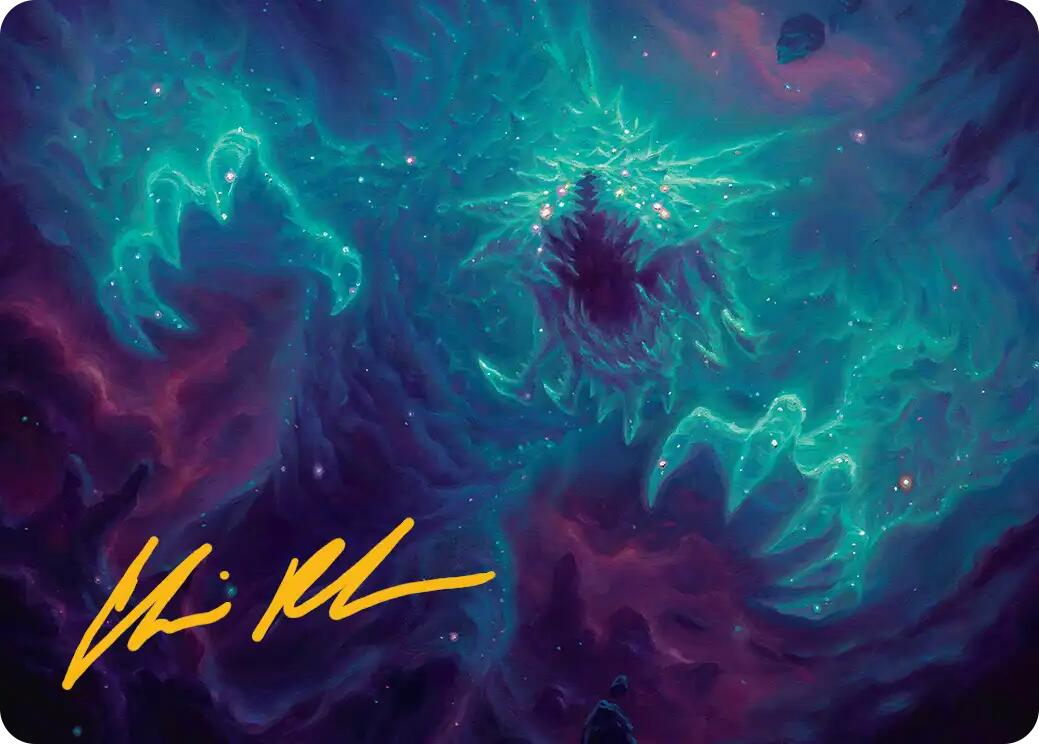 Cosmogoyf Art Card (Gold-Stamped Signature) [Edge of Eternities Art Series] | Game Master's Emporium (The New GME)