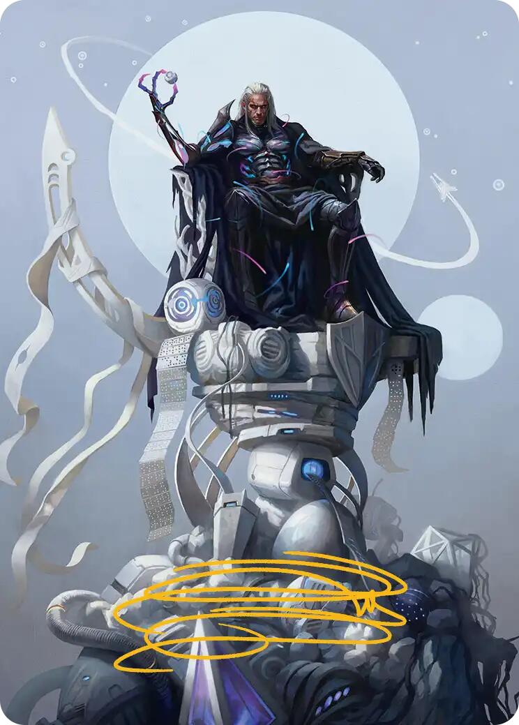 Tezzeret, Cruel Captain Art Card (35/54) (Gold-Stamped Signature) [Edge of Eternities Art Series] | Game Master's Emporium (The New GME)