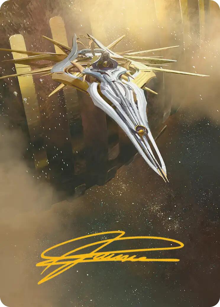 Dawnsire, Sunstar Dreadnought Art Card (Gold-Stamped Signature) [Edge of Eternities Art Series] | Game Master's Emporium (The New GME)