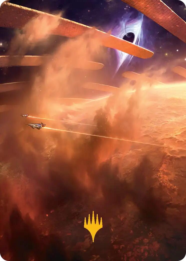 Adagia, Windswept Bastion Art Card (Gold-Stamped Planeswalker Symbol) [Edge of Eternities Art Series] | Game Master's Emporium (The New GME)