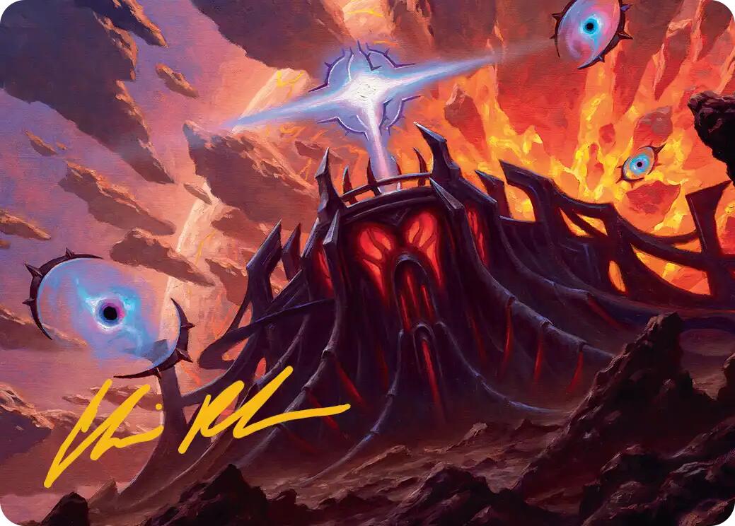 Secluded Starforge Art Card (Gold-Stamped Signature) [Edge of Eternities Art Series] | Game Master's Emporium (The New GME)