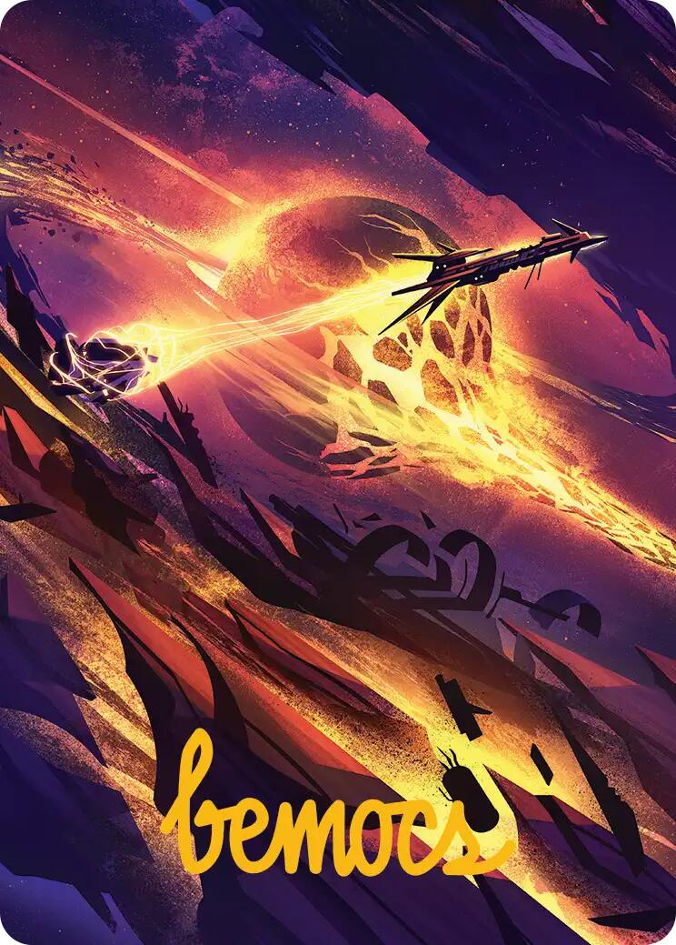 Scavenger Grounds Art Card (53/54) (Gold-Stamped Signature) [Edge of Eternities Art Series] | Game Master's Emporium (The New GME)