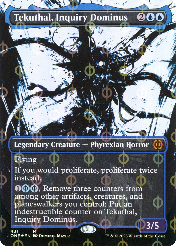 Tekuthal, Inquiry Dominus (Borderless Ichor Step-and-Compleat Foil) [Phyrexia: All Will Be One] | Game Master's Emporium (The New GME)
