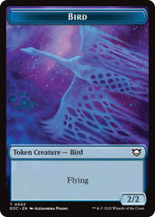 Bird // Golem (0012) Double-Sided Token [Edge of Eternities Commander Tokens] | Game Master's Emporium (The New GME)