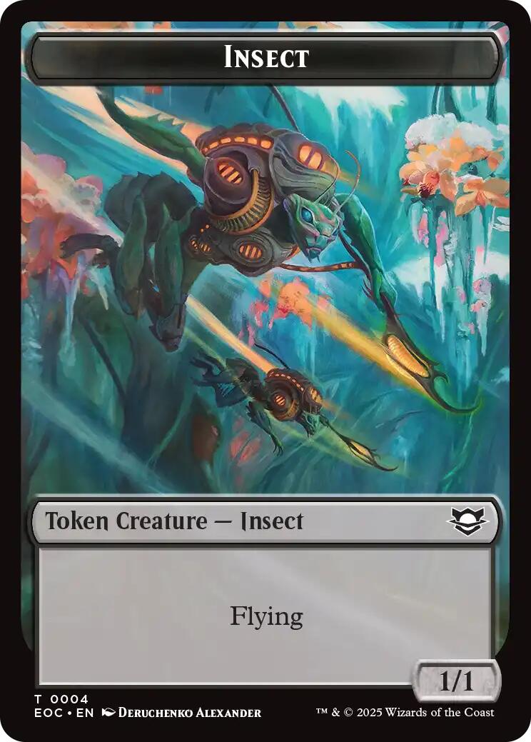 Insect // Elemental (0008) Double-Sided Token [Edge of Eternities Commander Tokens] | Game Master's Emporium (The New GME)