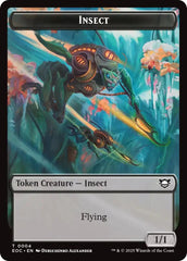 Insect // Elemental (0008) Double-Sided Token [Edge of Eternities Commander Tokens] | Game Master's Emporium (The New GME)