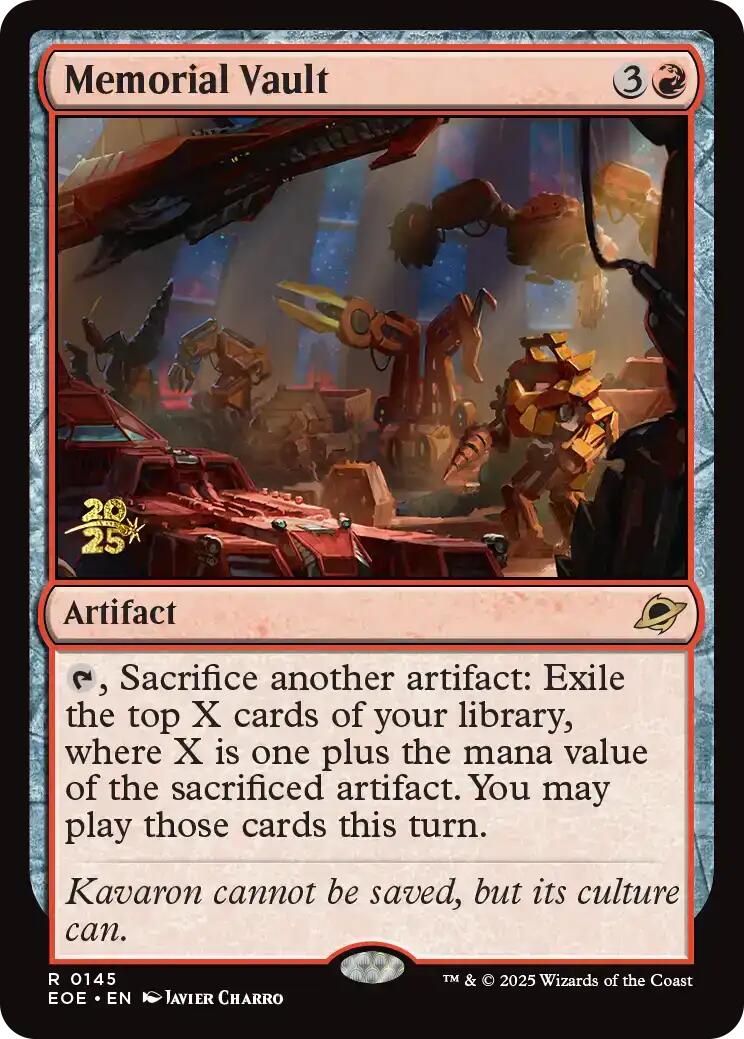 Memorial Vault [Edge of Eternities Prerelease Promos] | Game Master's Emporium (The New GME)