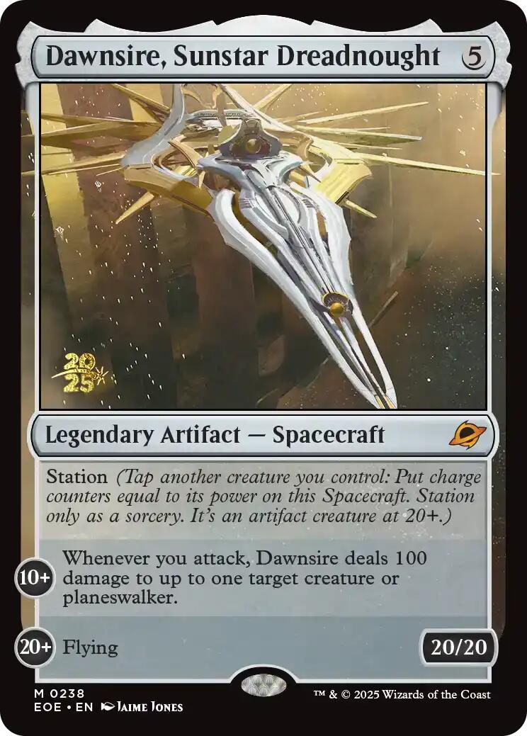 Dawnsire, Sunstar Dreadnought [Edge of Eternities Prerelease Promos] | Game Master's Emporium (The New GME)
