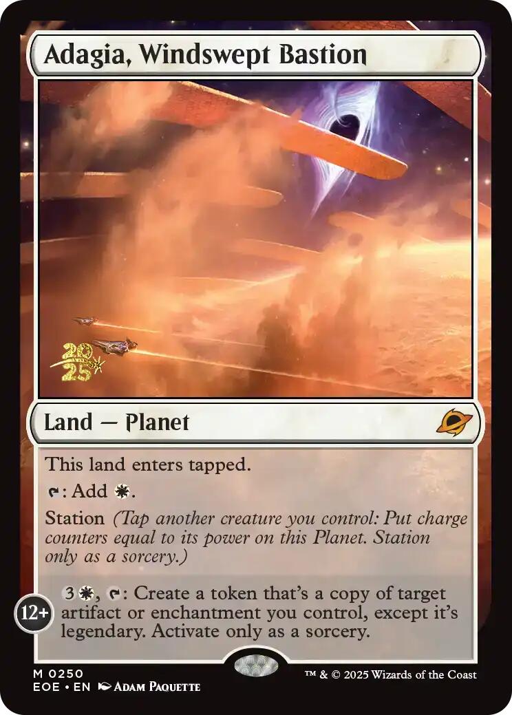 Adagia, Windswept Bastion [Edge of Eternities Prerelease Promos] | Game Master's Emporium (The New GME)