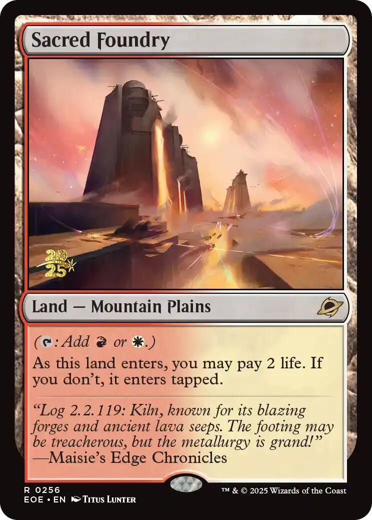 Sacred Foundry [Edge of Eternities Prerelease Promos] | Game Master's Emporium (The New GME)