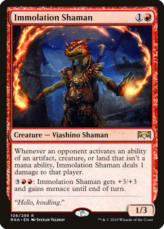 Immolation Shaman [Ravnica Allegiance] | Game Master's Emporium (The New GME)