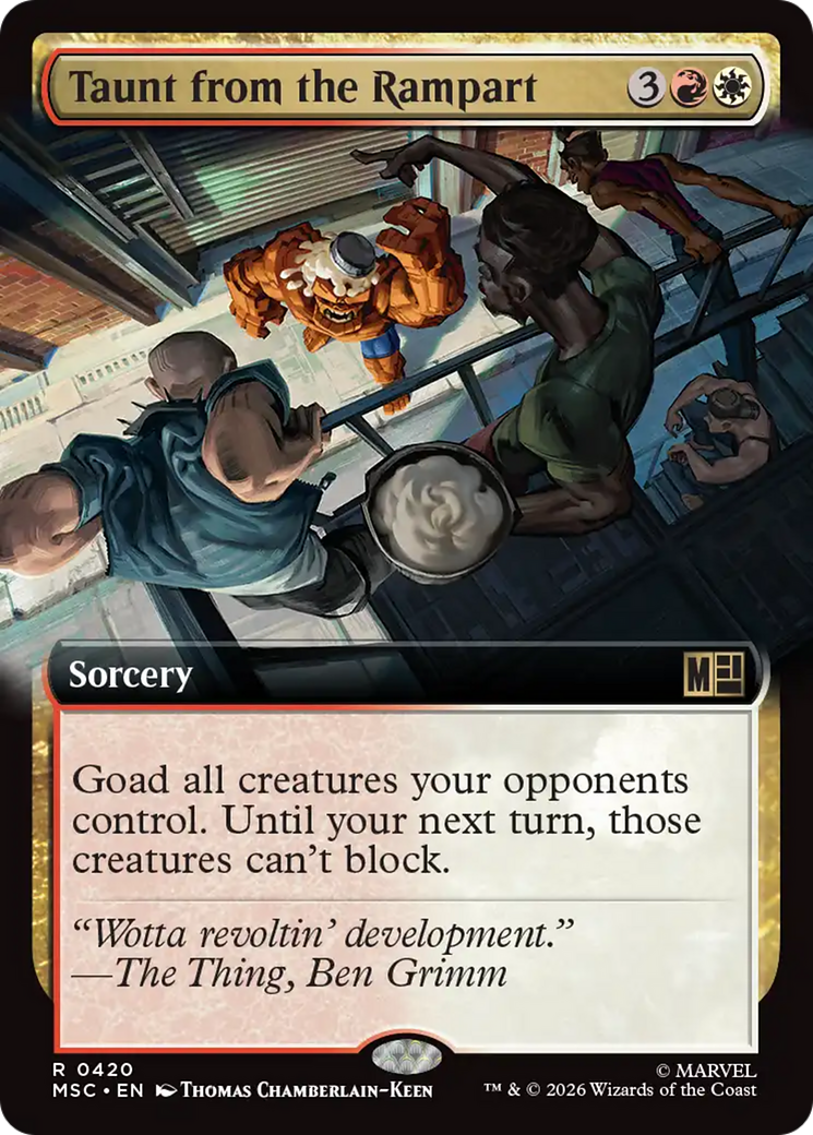 Taunt from the Rampart (Extended Art) [Marvel Super Heroes Commander] | Game Master's Emporium (The New GME)