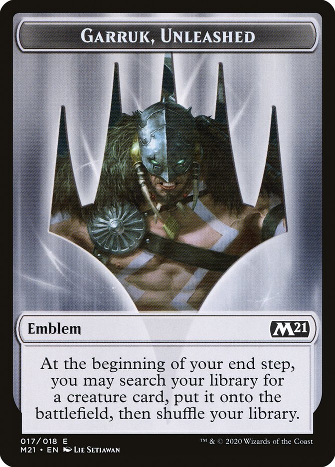 Garruk, Unleashed Emblem [Core Set 2021 Tokens] | Game Master's Emporium (The New GME)