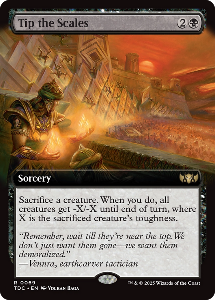 Tip the Scales (Extended Art) [Tarkir: Dragonstorm Commander] | Game Master's Emporium (The New GME)