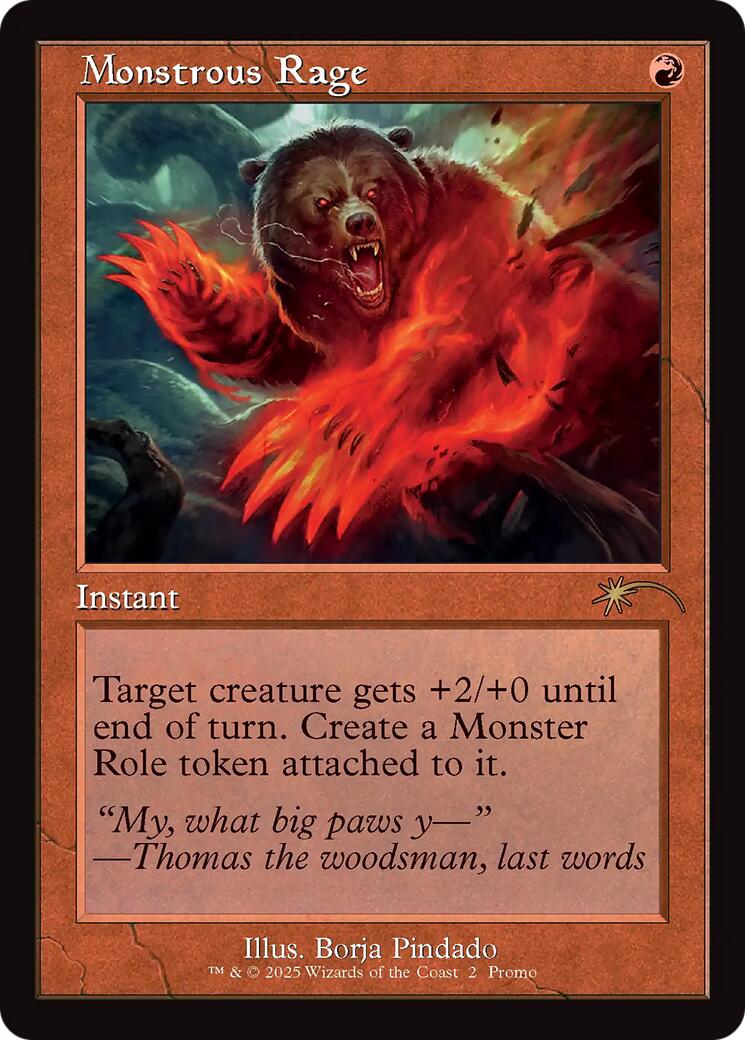 Monstrous Rage (Retro Frame) [Standard Showdown Promos] | Game Master's Emporium (The New GME)