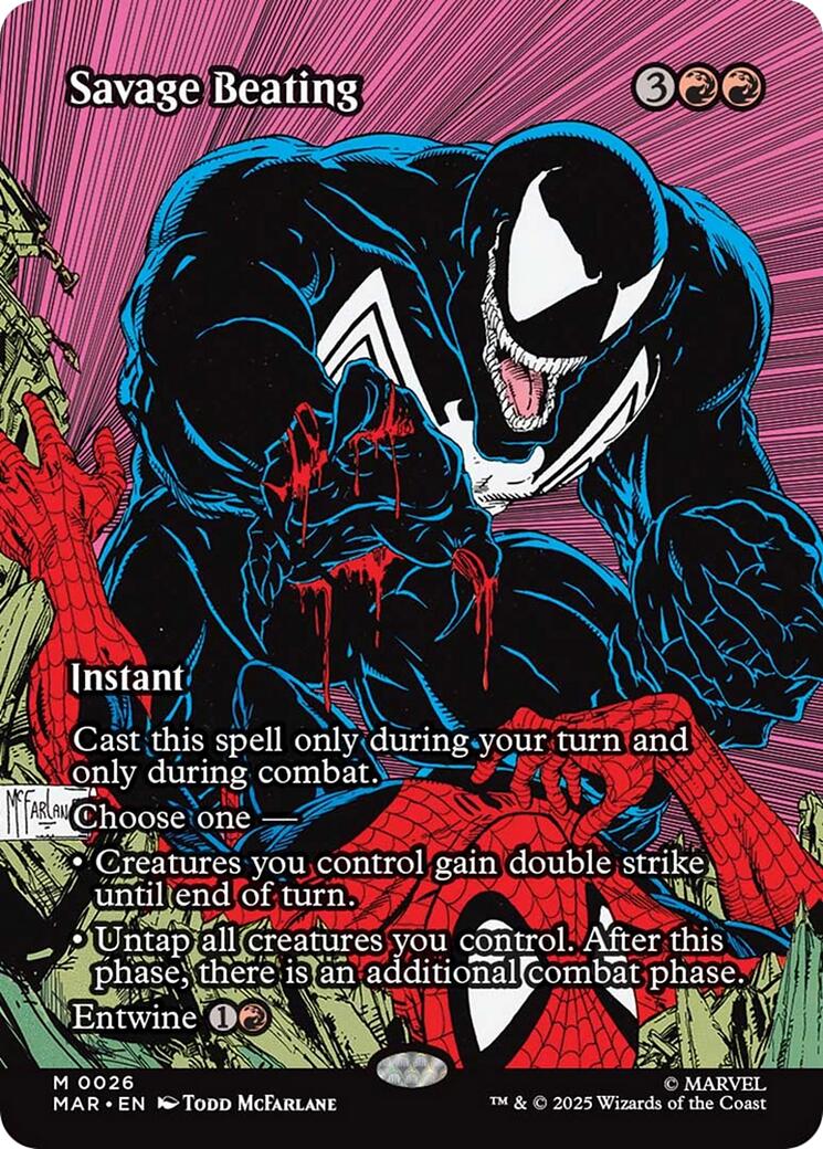 Savage Beating (Borderless) [Marvel's Spider-Man: Eternal-Legal] | Game Master's Emporium (The New GME)