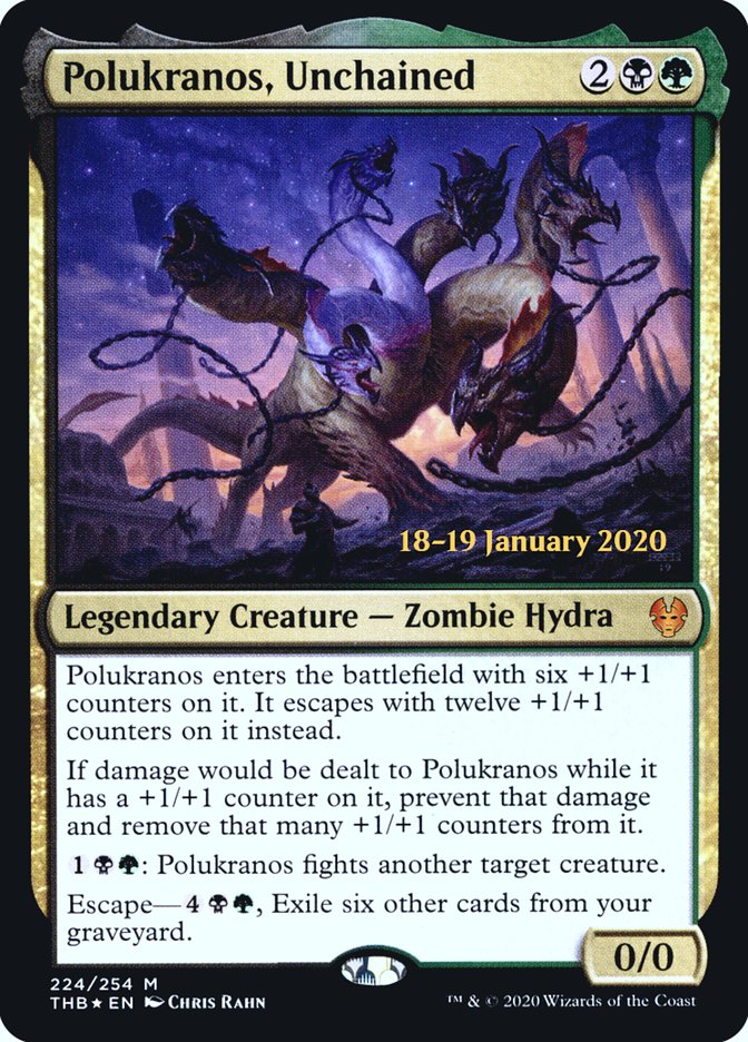 Polukranos, Unchained [Theros Beyond Death Prerelease Promos] | Game Master's Emporium (The New GME)