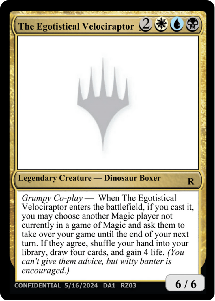 The Egotistical Velociraptor [Mystery Booster 2 Playtest Cards] | Game Master's Emporium (The New GME)