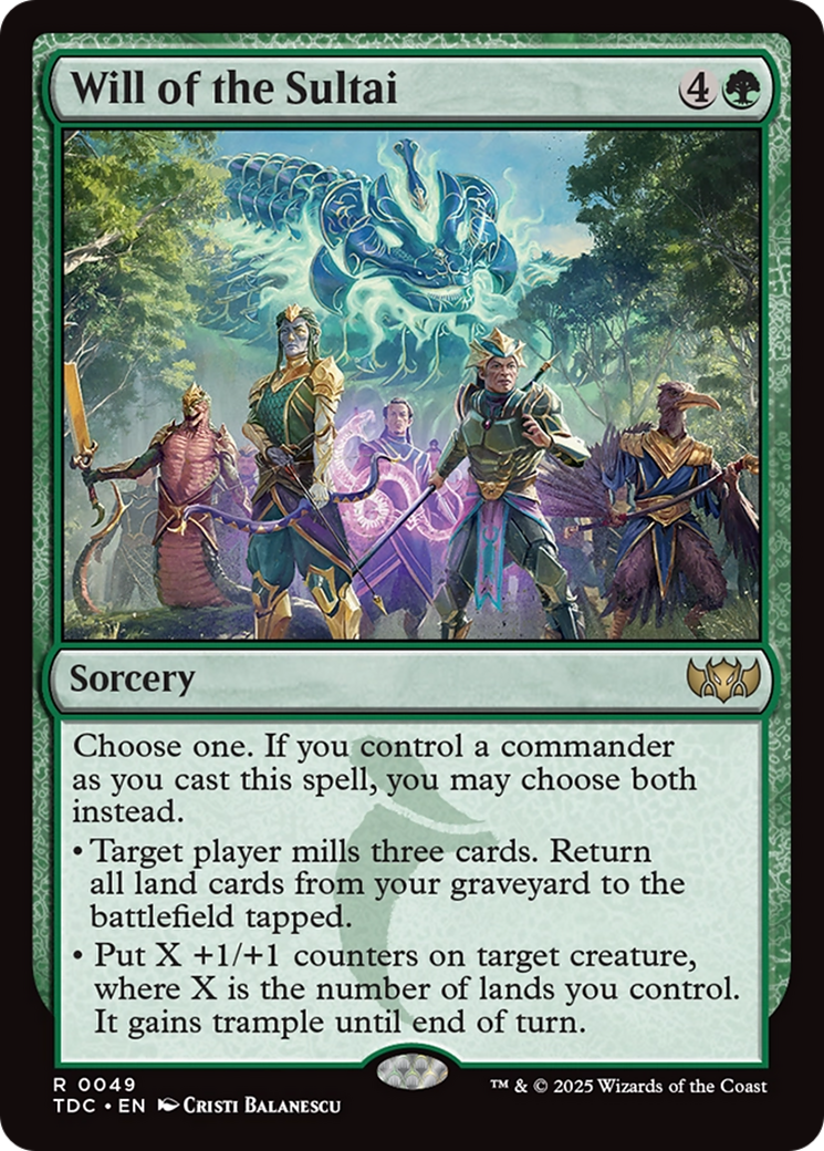 Will of the Sultai [Tarkir: Dragonstorm Commander] | Game Master's Emporium (The New GME)