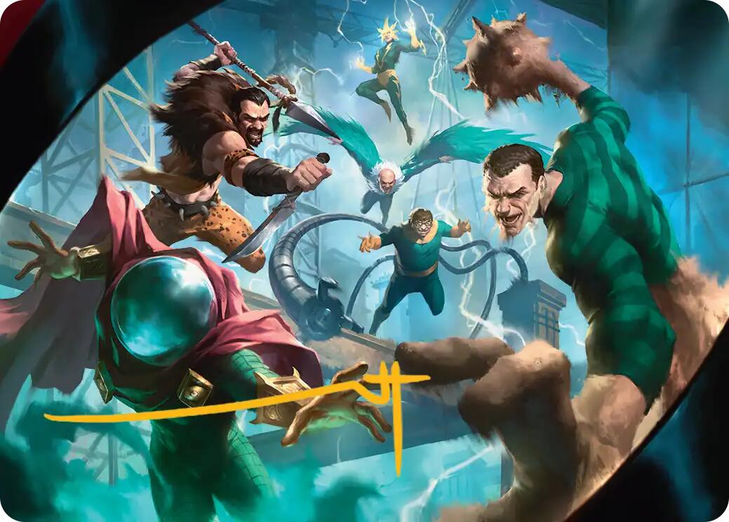 Behold the Sinister Six! Art Card (7/54) (Gold-Stamped Signature) [Marvel's Spider-Man Art Series] | Game Master's Emporium (The New GME)