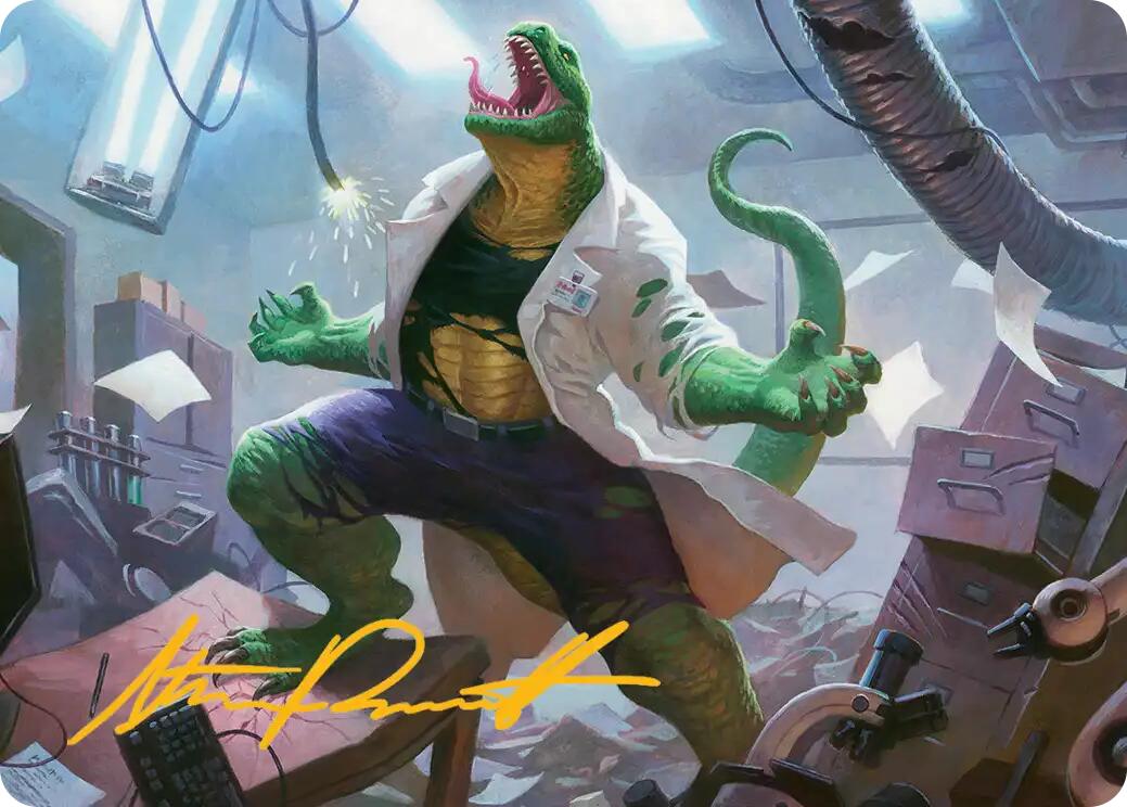 Lizard, Connors's Curse Art Card (Gold-Stamped Signature) [Marvel's Spider-Man Art Series] | Game Master's Emporium (The New GME)