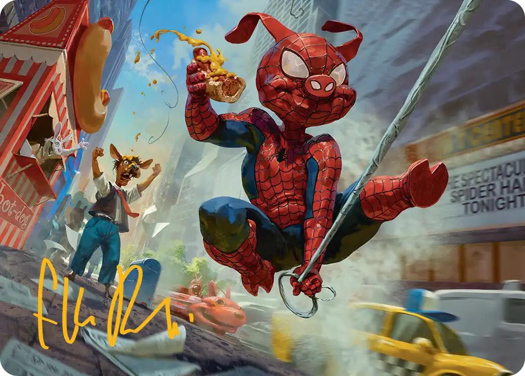 Spider-Ham, Peter Porker Art Card (Gold-Stamped Signature) [Marvel's Spider-Man Art Series] | Game Master's Emporium (The New GME)