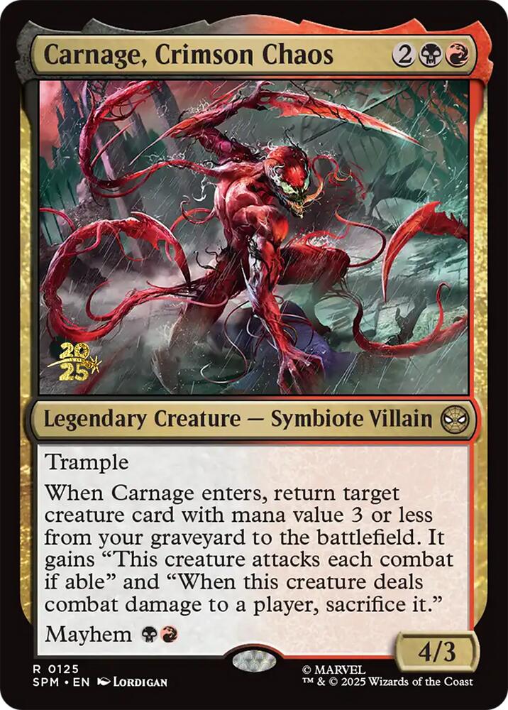Carnage, Crimson Chaos [Marvel's Spider-Man Prerelease Promos] | Game Master's Emporium (The New GME)
