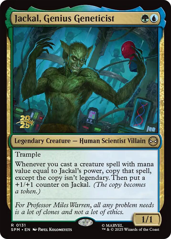 Jackal, Genius Geneticist [Marvel's Spider-Man Prerelease Promos] | Game Master's Emporium (The New GME)
