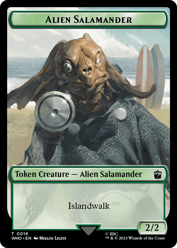 Human Noble // Alien Salamander Double-Sided Token [Doctor Who Tokens] | Game Master's Emporium (The New GME)