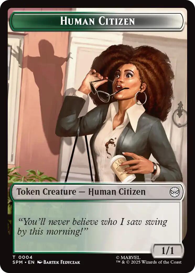Human Citizen // Treasure Double-Sided Token [Marvel's Spider-Man Tokens] | Game Master's Emporium (The New GME)