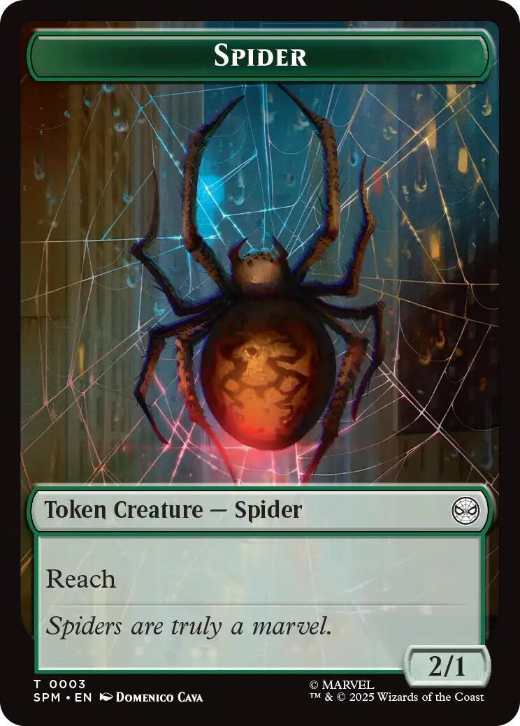 Spider // Treasure Double-Sided Token [Marvel's Spider-Man Tokens] | Game Master's Emporium (The New GME)