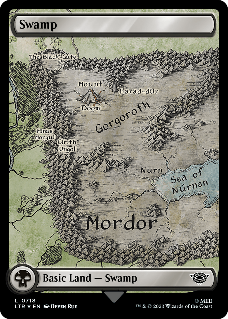 Swamp (0718) (Surge Foil) [The Lord of the Rings: Tales of Middle-Earth] | Game Master's Emporium (The New GME)